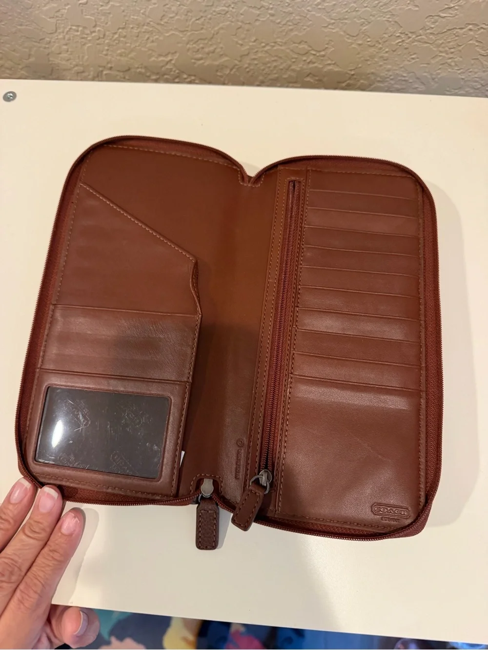 Coach leather exterior